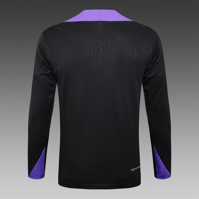 PSG 24-25 Jordan Black Half-Zip Jacket (Player Version) - 图片 8