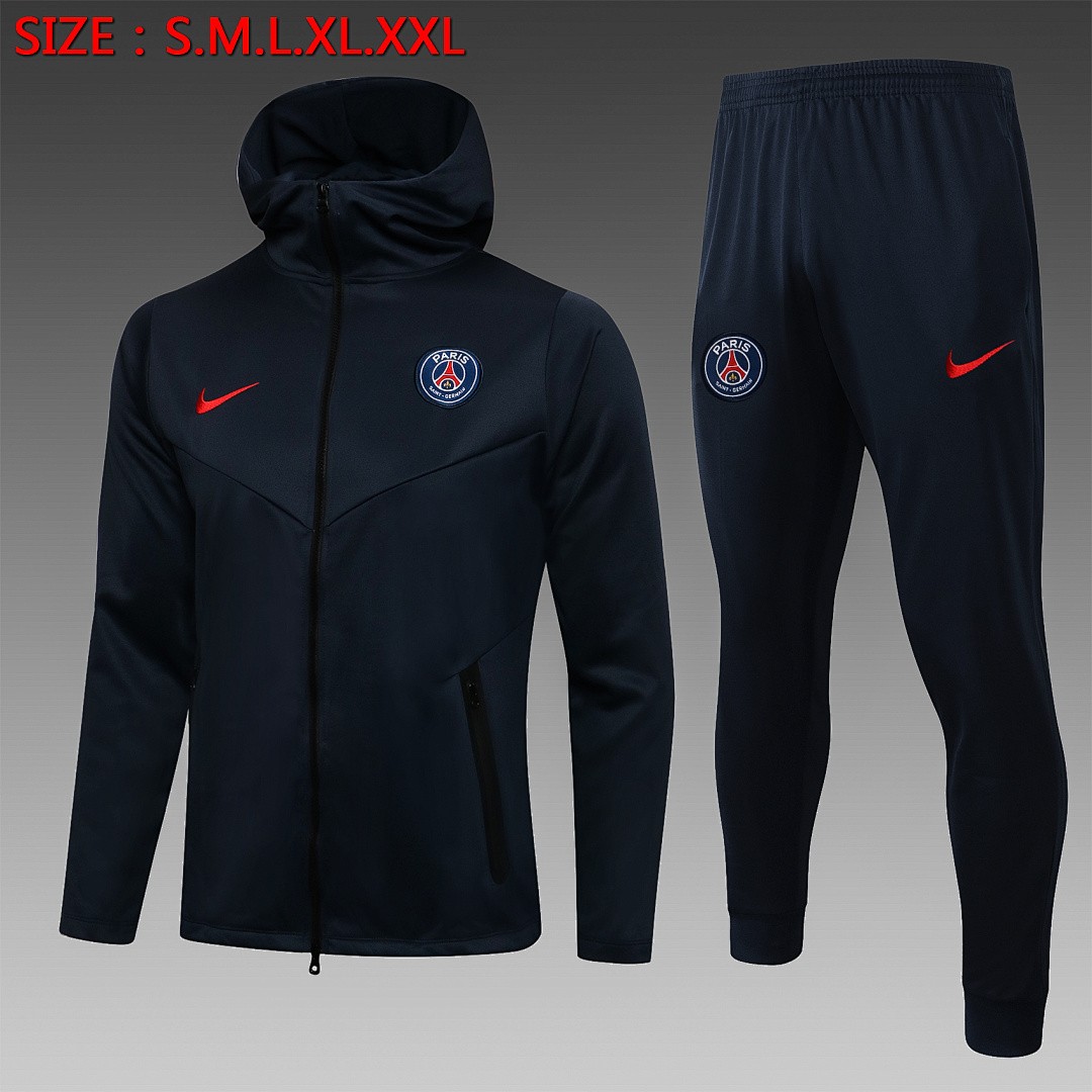 PSG 21-22 Long Zip Jacket Blue