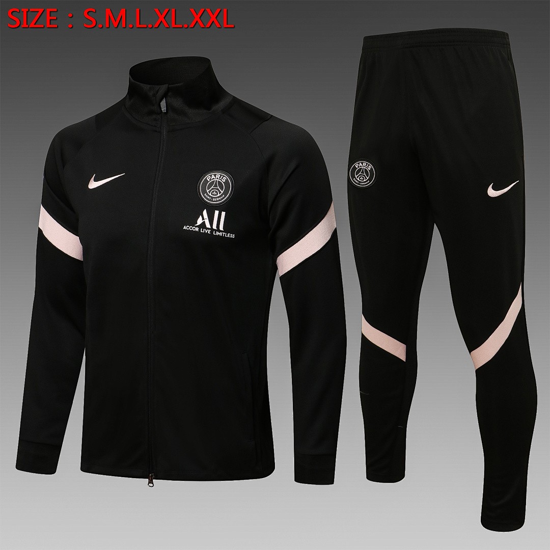 PSG 21-22 Long Zip Jacket Black