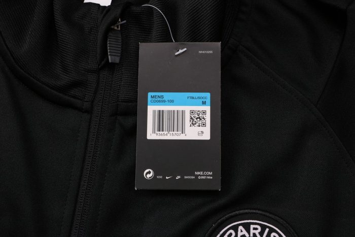 PSG 21-22 Long Zip Jacket Black - 图片 5
