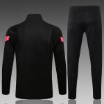 PSG 21/22 Long Zip Jacket Black (Pink Logo) - 图片 2