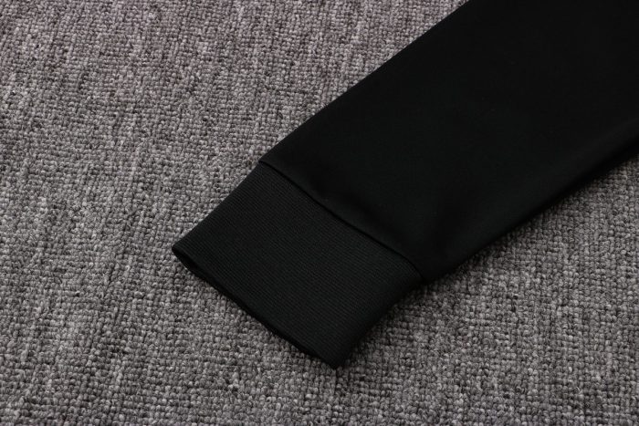 PSG 21/22 Long Zip Jacket Black (Pink Logo) - 图片 7