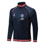 PSG 21-22 Long Zipper Jacket Blue with Red Collar - 图片 3
