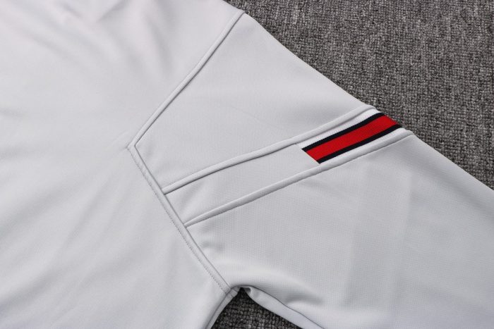 PSG 21-22 Long Zip Jacket with Hood Light Gray - 图片 3