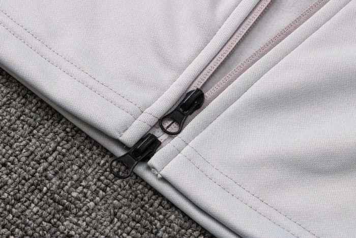 PSG 21-22 Long Zip Jacket with Hood Light Gray - 图片 5