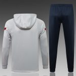 PSG 21-22 Long Zip Jacket with Hood Light Gray - 图片 7