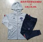 PSG 21-22 Long Zip Jacket with Hood Light Gray - 图片 8
