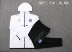 PSG 22/23 White Long Zip Jacket with Hood - 图片 2