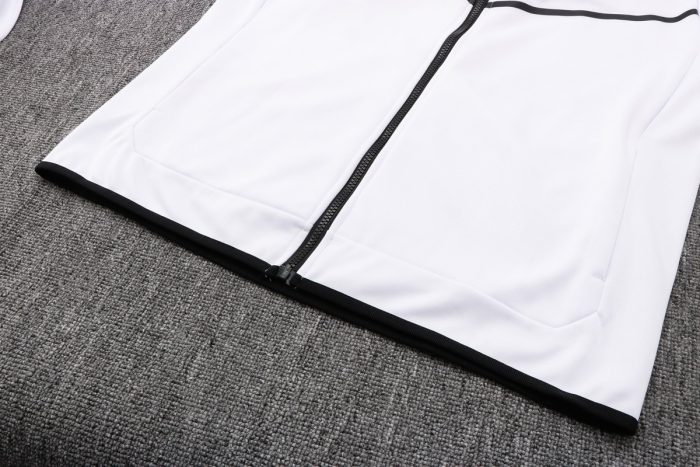 PSG 22/23 White Long Zip Jacket with Hood - 图片 6