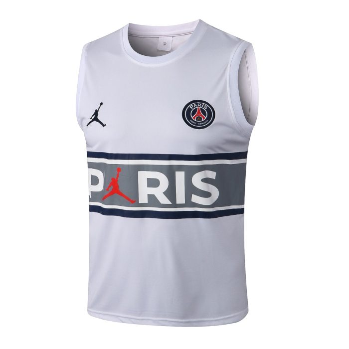 PSG 22/23 Jordan White Vest (Grey Chest Logo) - 图片 8