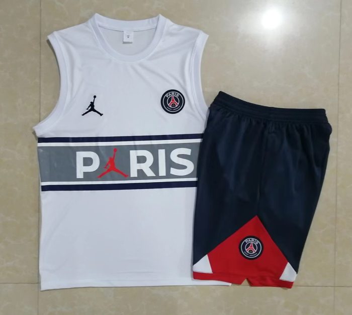 PSG 22/23 Jordan White Vest (Grey Chest Logo) - 图片 9