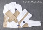 PSG 22/23 Long Zip Jacket White with Yellow Sleeves - 图片 2