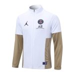 PSG 22/23 Long Zip Jacket White with Yellow Sleeves - 图片 8