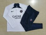PSG 22/23 Half-Zip Jacket White with Navy Blue Collar - 图片 9