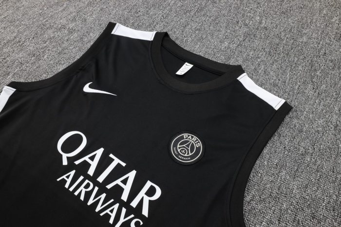 Paris Saint-Germain 23-24 Black Vest with White Shoulders - 图片 7