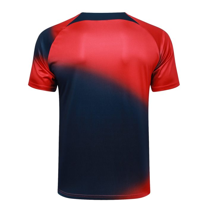 Paris Saint-Germain 23/24 Short Sleeve Training Set in Red/Blue Splatter with 5-Inch Shorts - 图片 7