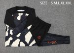 PSG 23-24 Half-Zip Jordan Black Yellow Splatter - 图片 2