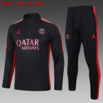 PSG 23-24 Half-Zip Jacket Black with Red Shoulder