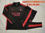 PSG 23-24 Half-Zip Jacket Black with Red Shoulder - 图片 9
