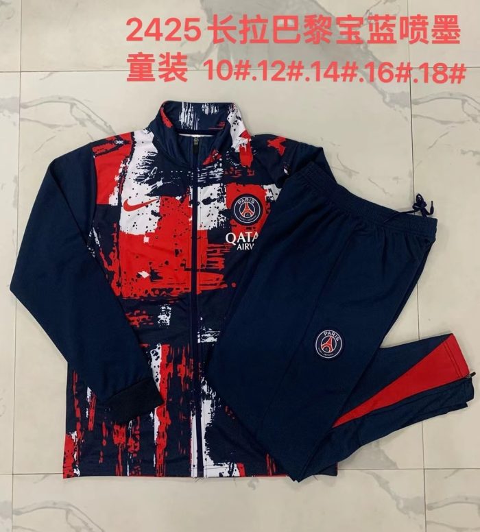 PSG 24/25 Long Sleeve Training Suit Kids - Blue - 图片 3