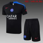 Paris Saint-Germain Black T90 Short Sleeve Training Shirt
