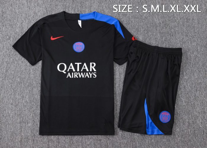 Paris Saint-Germain Black T90 Short Sleeve Training Shirt - 图片 2
