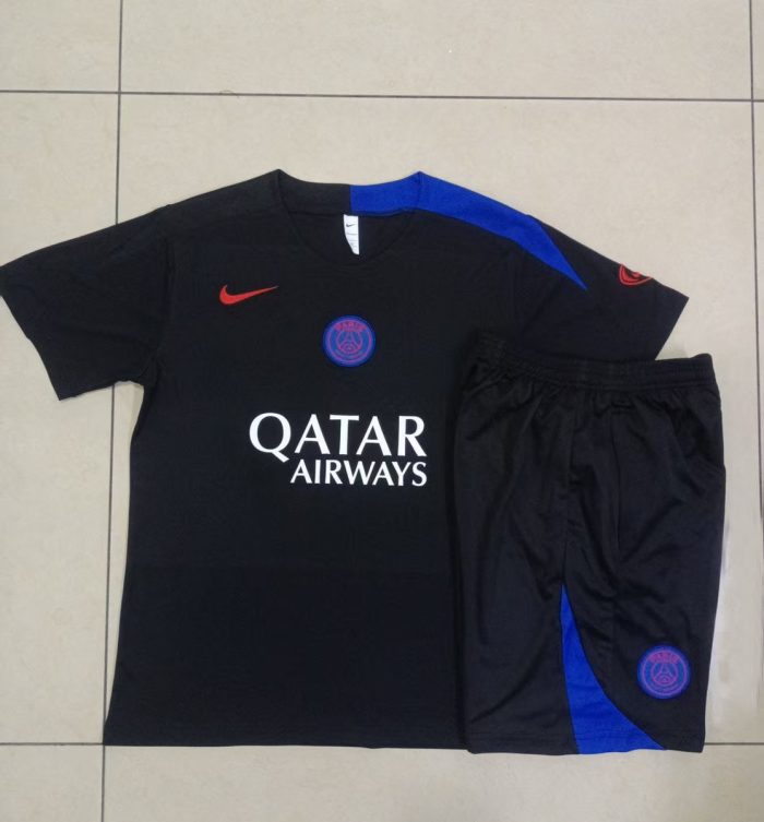 Paris Saint-Germain Black T90 Short Sleeve Training Shirt - 图片 9