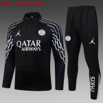 Paris Saint-Germain 2024 Black Splatter Half-Zip Jacket