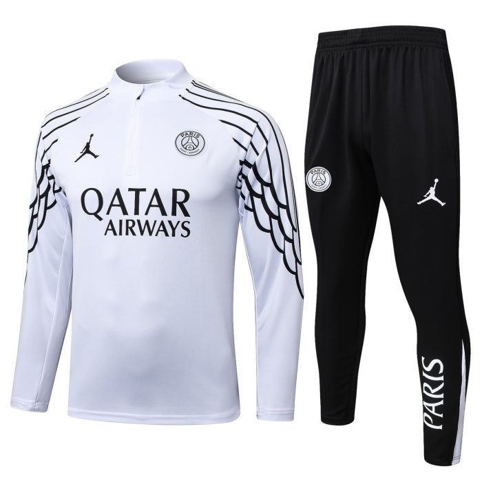 Paris Saint-Germain 2025/26 Half-Zip Jacket White Spray Print - 图片 8
