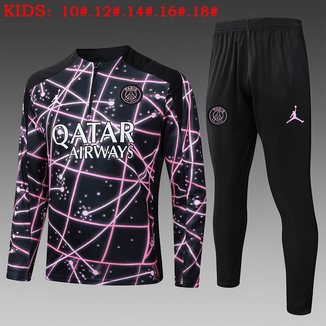 Paris Saint-Germain 2025/26 Half-Zip Jacket Black Starry Sky Print Kids