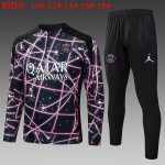 Paris Saint-Germain 2025/26 Half-Zip Jacket Black Starry Sky Print Kids - 图片 2