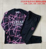 Paris Saint-Germain 2025/26 Half-Zip Jacket Black Starry Sky Print Kids - 图片 3
