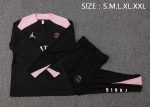 PSG 24-25 Black Player Version Half-Zip Jacket with Pink Shoulders - 图片 2