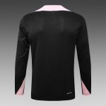 PSG 24-25 Black Player Version Half-Zip Jacket with Pink Shoulders - 图片 8