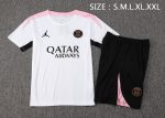 Paris Saint-Germain 24-25 Jordan Short Sleeve Training Top White with Pink Shoulders - 图片 2