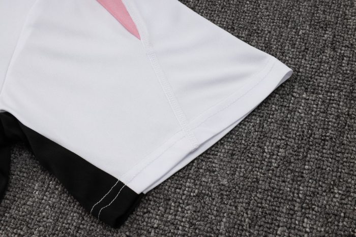 Paris Saint-Germain 24-25 Jordan Short Sleeve Training Top White with Pink Shoulders - 图片 5