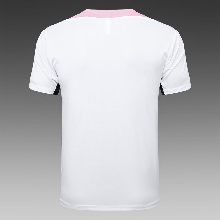 Paris Saint-Germain 24-25 Jordan Short Sleeve Training Top White with Pink Shoulders - 图片 7