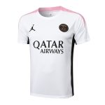 Paris Saint-Germain 24-25 Jordan Short Sleeve Training Top White with Pink Shoulders - 图片 8