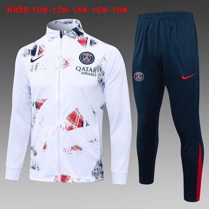 PSG 24/25 White Spray Print Kids - 图片 2