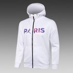 PSG 21/22 Long Zip Jacket White - 图片 4