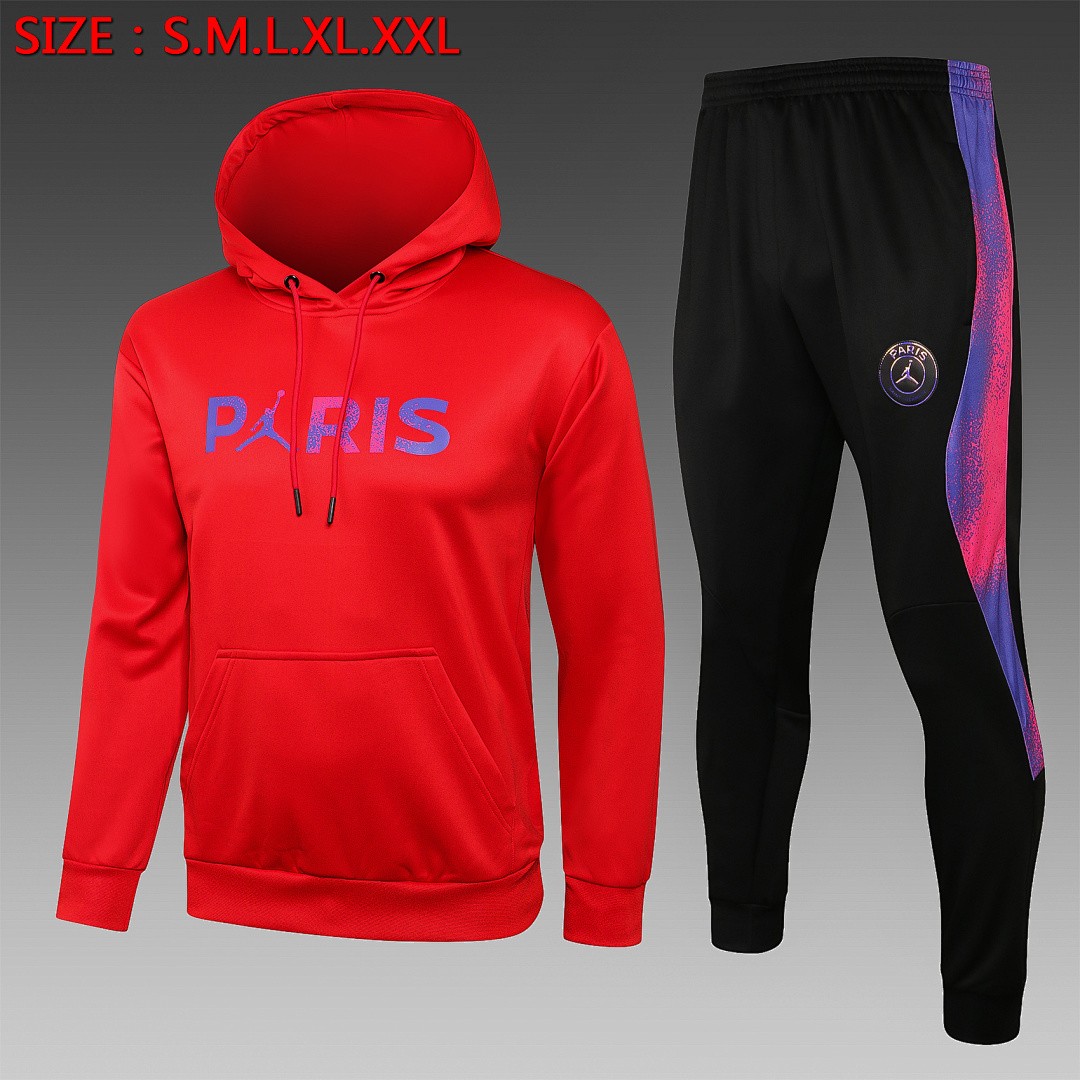 PSG 2021-2022 Jordan Red Cap (Chest Colorful Ad)