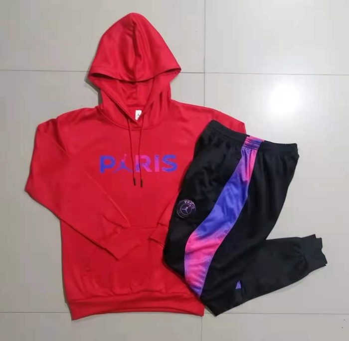 PSG 2021-2022 Jordan Red Cap (Chest Colorful Ad) - 图片 9