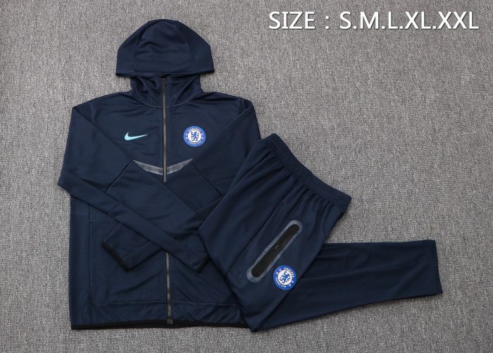 PSG 22/23 Long Zip Jacket Blue - 图片 2