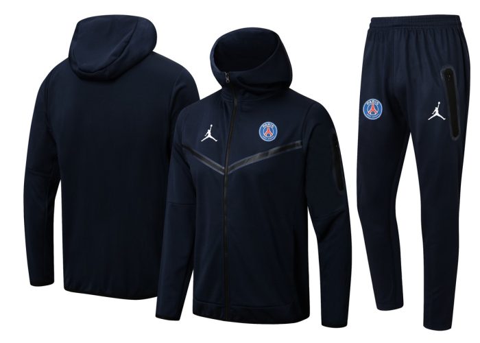 PSG 22/23 Long Zip Jacket Blue - 图片 7