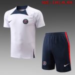 Nike Paris Saint-Germain 2022-2023 White Short Sleeve Training Set with 5-Inch Shorts - 图片 3