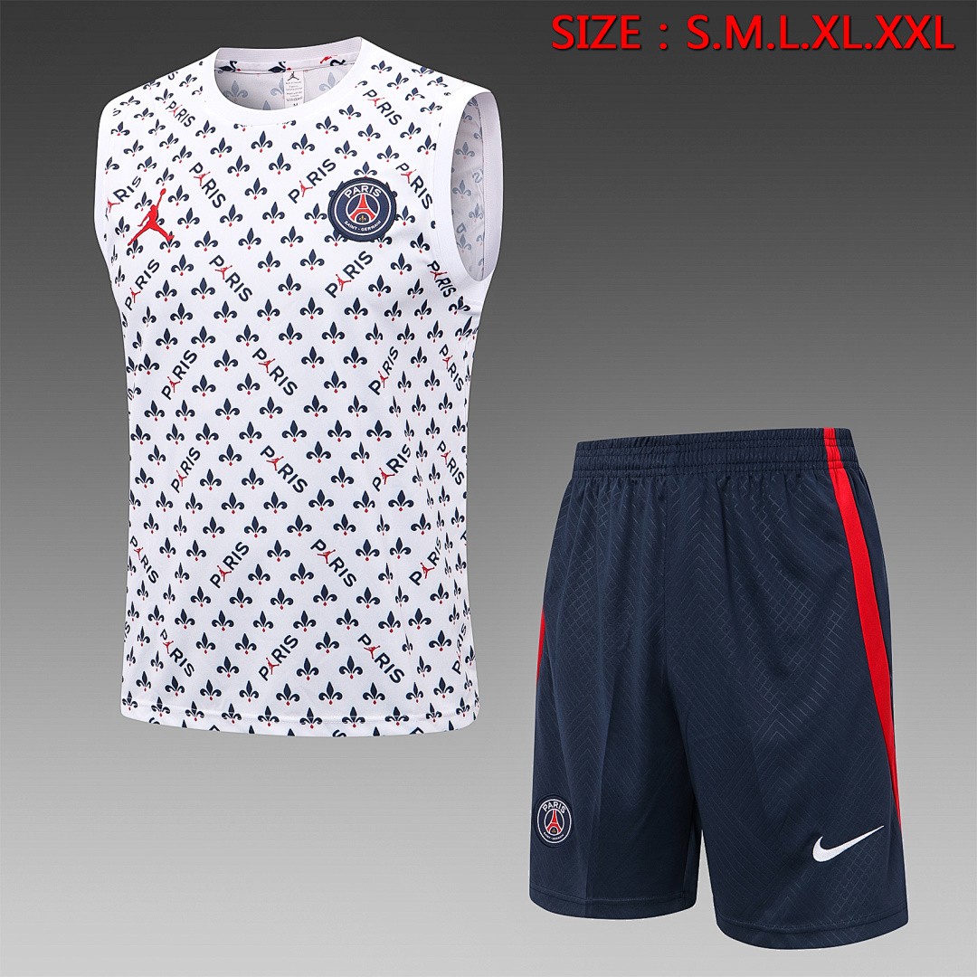 PSG 22/23 Jordan White Vest (Full Body Spray)
