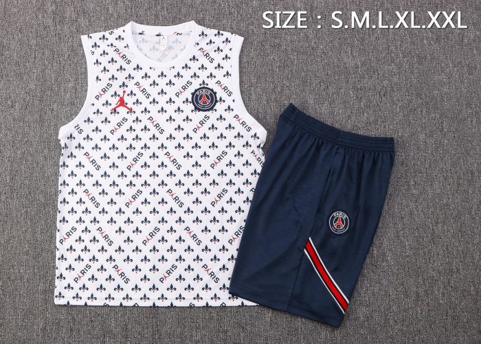 PSG 22/23 Jordan White Vest (Full Body Spray) - 图片 2