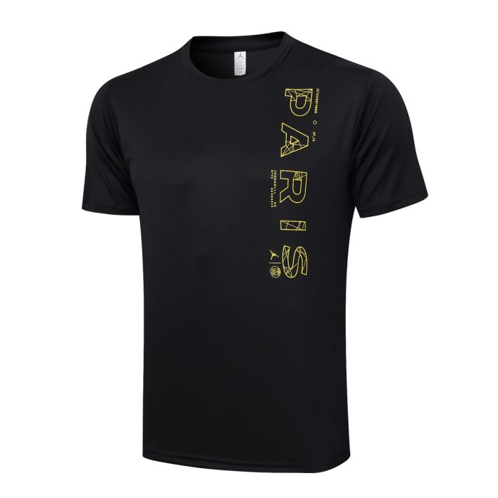 PSG 22-23 Jordan Black Short Sleeve Training Set with 3/4 Pants - 图片 8