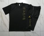PSG 22-23 Jordan Black Short Sleeve Training Set with 3/4 Pants - 图片 9