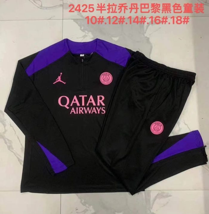 Jordan Paris Black Kids' Half-Zip Jacket 24/25 - 图片 4